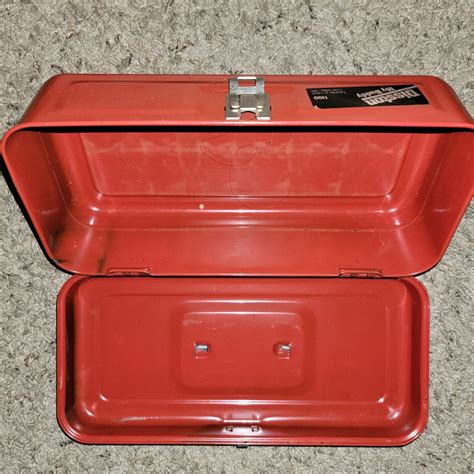 red metal tackle box|cantilever tackle box.